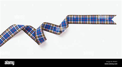 Blue Tartan Ribbon Stock Photo Alamy