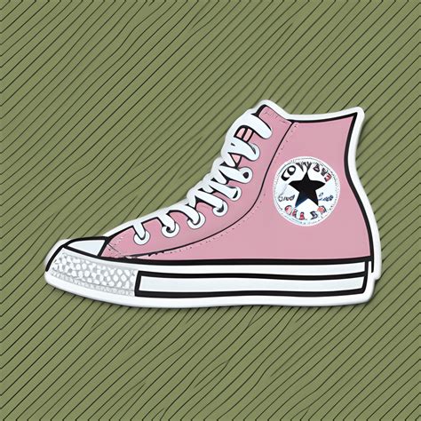 Pink Converse Sticker · Creative Fabrica