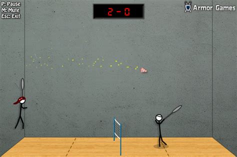 Stick Figure Badminton 2 - Play Online on Flash Museum 🕹️