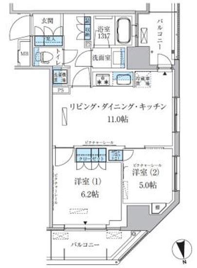 パークアクシス上野松が谷 9階 2ldk 入居中 Id162825 入谷の賃貸マンションはr Net