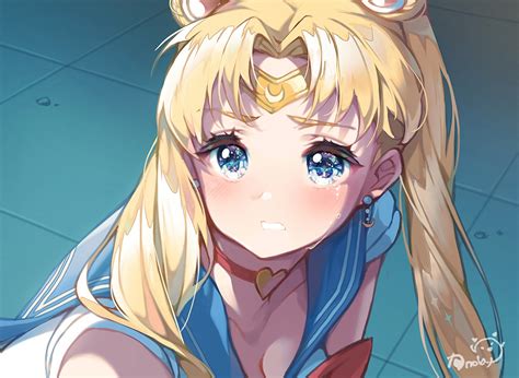 Blue Eyes Blonde Tsukino Usagi Anime Girls Artwork Madyy Anime