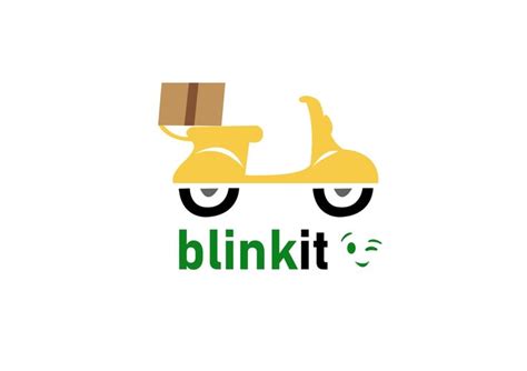 logo design  blinkit orange electric scooter logo bike delivery
