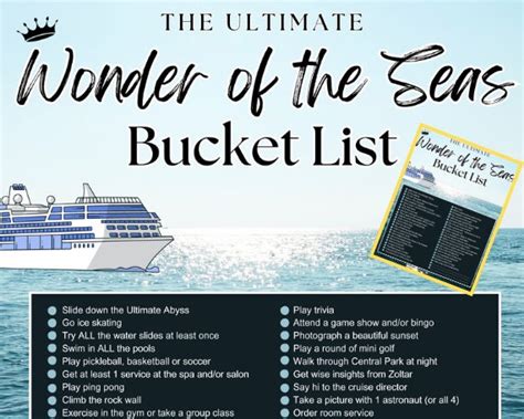 PRINTABLE Wonder of the Seas Activity Sheet royal Caribbean Cruise ...