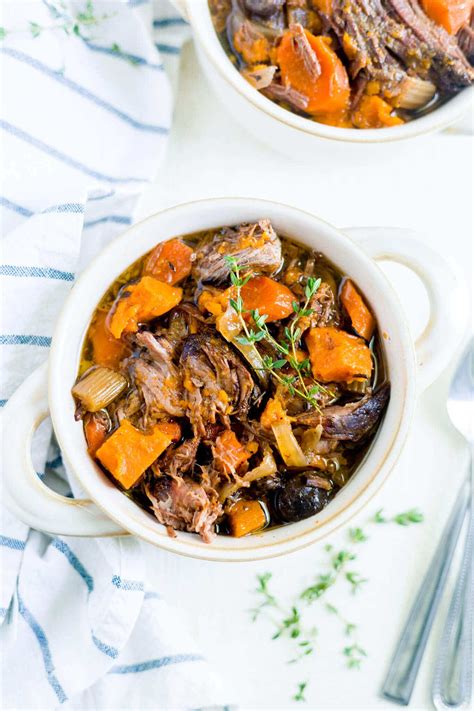 Slow Cooker Sweet Potato Beef Stew - What Molly Made