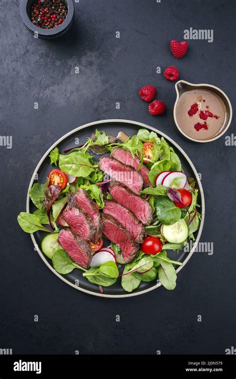 Modern Style Traditional Fried Dry Aged Bison Beef Rump Steak Slices