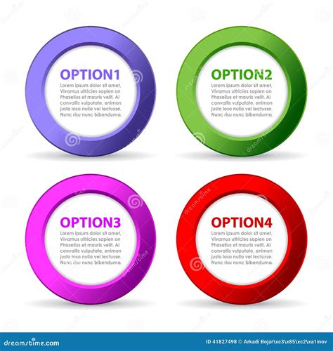 Options Text Icons Stock Vector Illustration Of Design 41827498