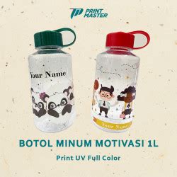 Jual Tumbler Air Botol Minum Custom Plastik Liter Custom Print