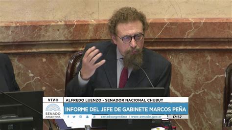 Intervención del Senador Luenzo en la sesión con jefe de gabinete