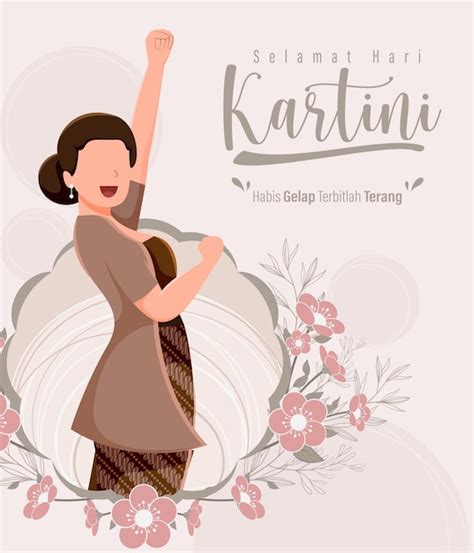 Premium Vector Selamat Hari Kartini Means Happy Kartini Day Kartini