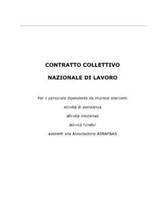 CONTRATTO COLLETTIVO NAZIONALE DI LAVORO Contratto Collettivo