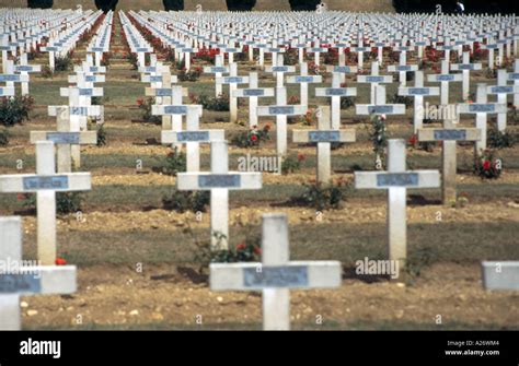 First World War Cemetery Douaumont Verdun Lorraine France Stock Photo