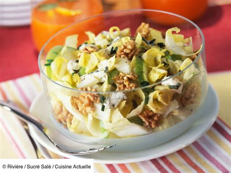 Salade D Endives Pommes Noix Et Roquefort Facile Et Rapide