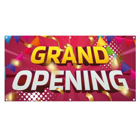 Grand Opening Banner 13 Oz Heavy Duty Vinyl Grand Opening Sign For