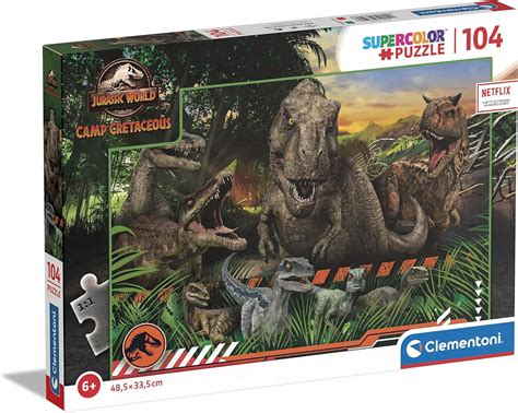 Clementoni 27545 Supercolor Puzzle Jurassic World Camp Cretaceous 104 Pieces