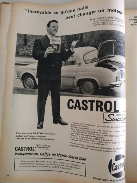 Publicit Vintage Advertising Castrol Juin Pub Vintage Ancienne