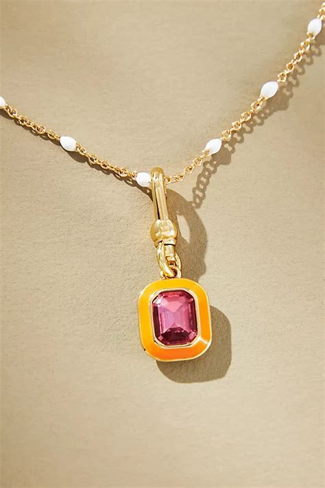 Enamel Charm Necklace | Anthropologie