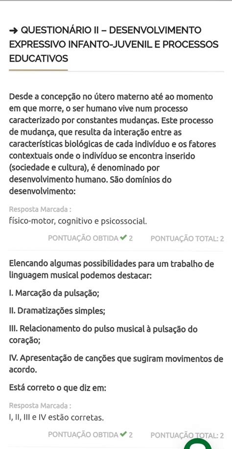 Question Rio Ii Desenvolvimento Expressivo Artes Visuais