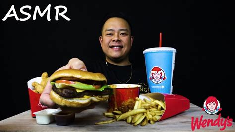 Wendys Cheeseburger Nuggets Fries And Cheesy Chili Asmr Mukbang Eating