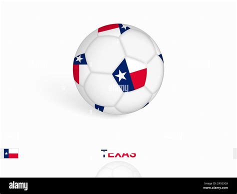 Soccer Ball With The Texas Flag Football Sport Equipment Vector