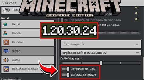 Minecraft Pe 1 20 30 24 MudanÇas Nas OpÇÕes De GrÁficos E Mais