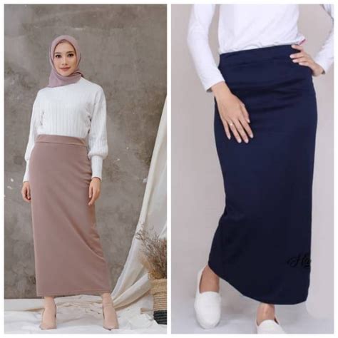 Jual ROK SPAN PANJANG ROK SPAN SCUBA ROK KANTOR PANJANG Shopee Indonesia