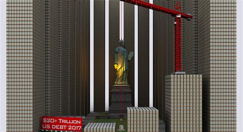 20 Trillion Of U S Debt Visualized Using Stacks Of 100 Bills