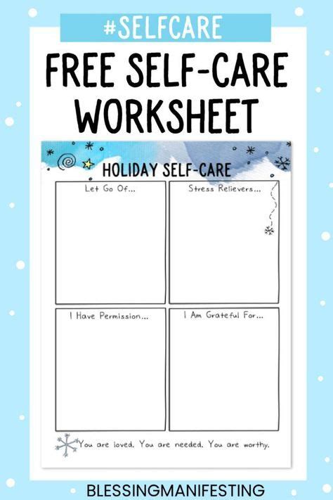 Free Holiday Downloads How To Relieve Stress Self Care Worksheets