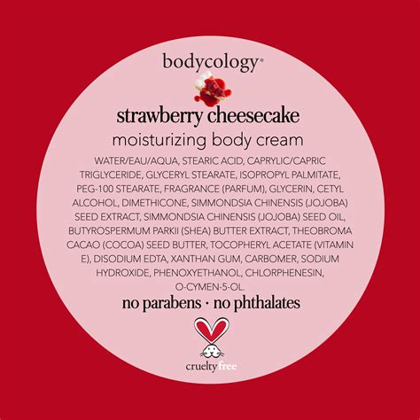 Bodycology Strawberry Cheesecake Body Cream 8 Oz