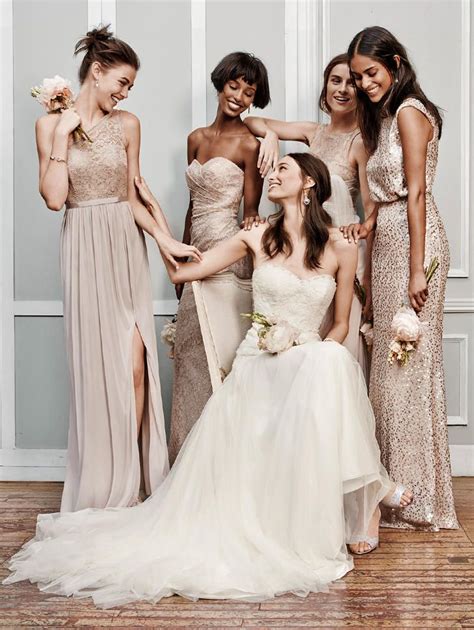 How To Coordinate Mismatched Bridesmaid Dresses Davids Bridal