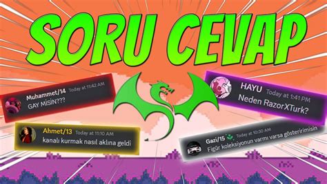 S Zden Gelen Sorulari Cevapliyorum Ejderhaya Sorular Youtube