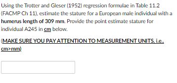 Solved Using The Trotter And Gleser Regression Chegg