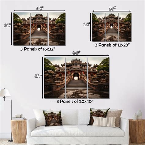 Ebern Designs Vietnam Hue Imperial City I On Canvas 3 Pieces Print