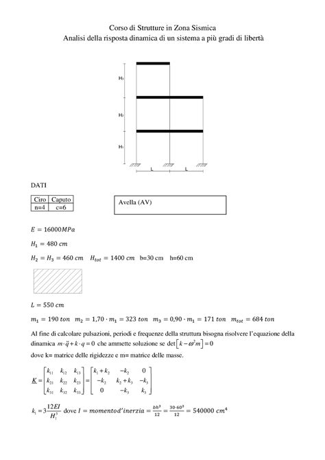 Elaborato Completo Strutture In Zona Sismica Corso Di