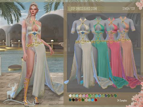 Dsf Dress Elves Cisne The Sims 4 Catalog