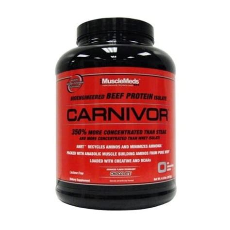 Musclemeds Carnivor Beef Protein Isolate Chocolate 4 5lbs Aed 177 Wheyprotein