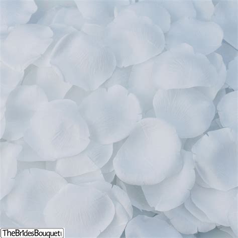 White Silk Rose Petals - Wedding Centerpiece