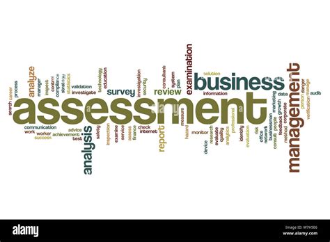 Assessment Word Cloud Concept Stock Photo Alamy