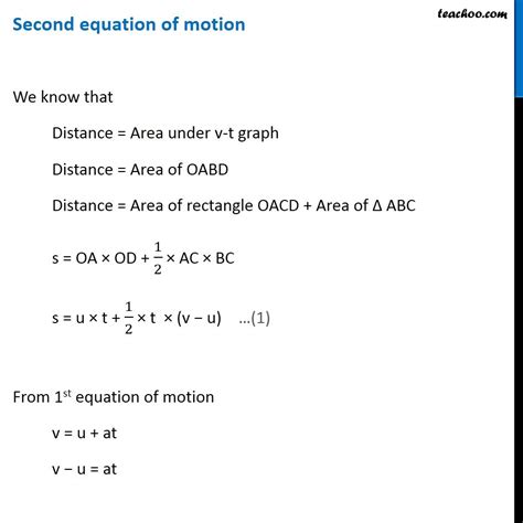 Derivation Of All 3 Equations Of Motion By Graph Teachoo