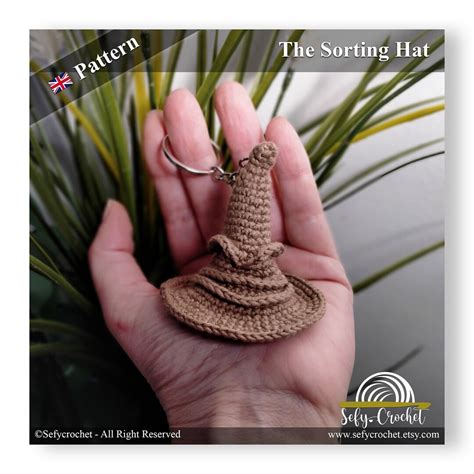 Sorting Hat Keychain Amigurumi Crochet Pattern PDF File English - Etsy