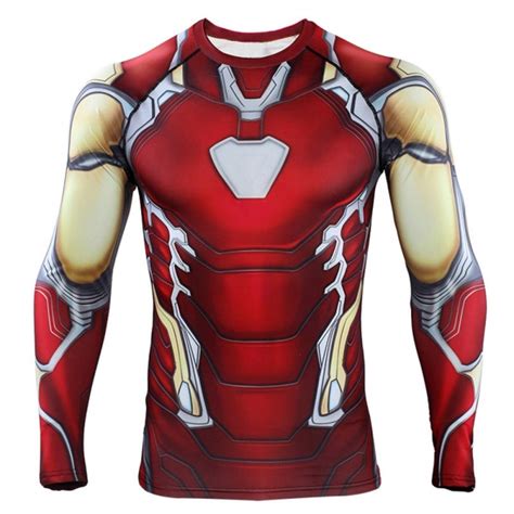 Déguisement Homme Tee Shirt Iron Man Avengers Manches Longues