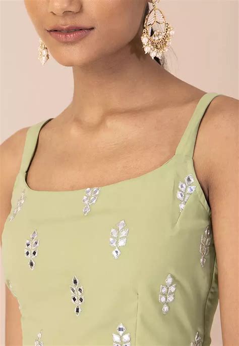 Buy Indya Lime Mirror Strappy Crop Top Online Zalora Malaysia