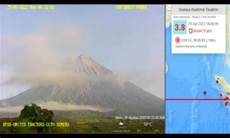 Berita Terbaru Gunung Semeru Hari Ini Senin 29 Agustus 2022 Terjadi 17