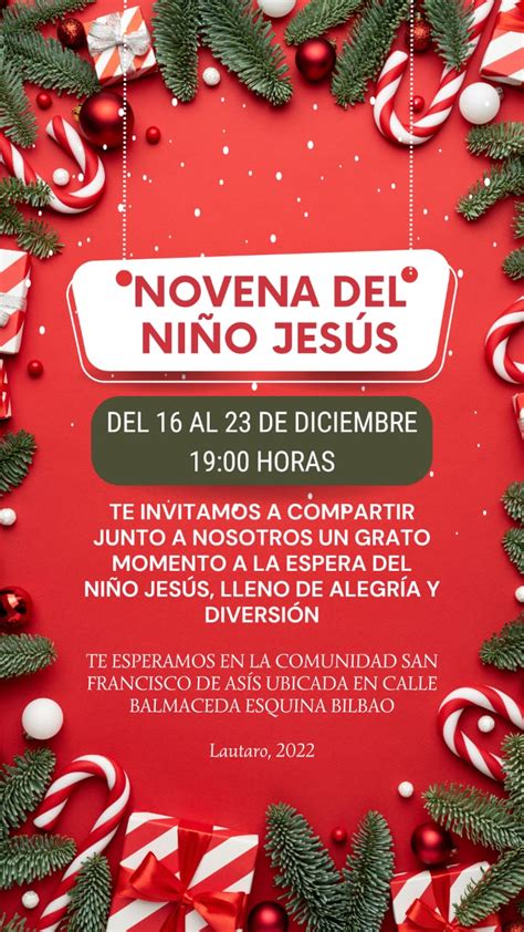 Invitaci N A La Novena Del Ni O Jes S Comunidad San Francisco De Asis