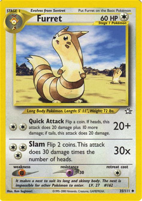 Furret Neo Genesis Bulbapedia The Community Driven Pok Mon