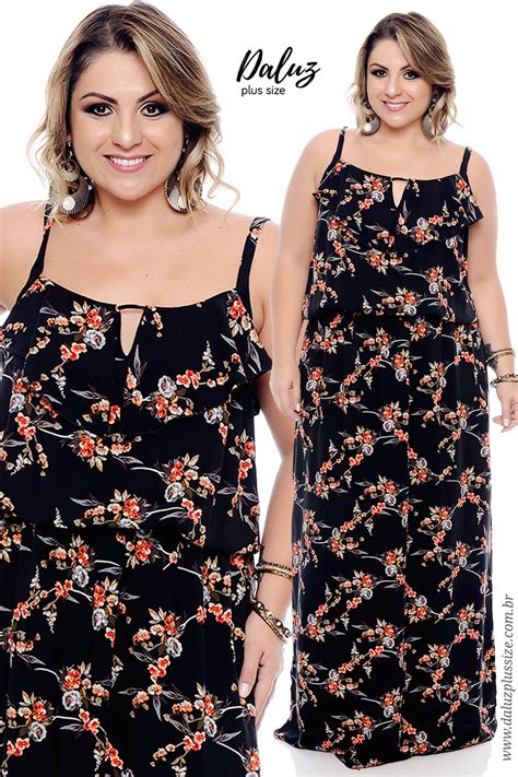 Vestido Plus Size Kerina Coleção Primavera Verão Plus Size