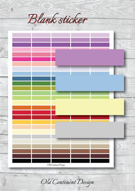 Blank Planner Stickers Blank Stickers Printable Blank Etsy Blank