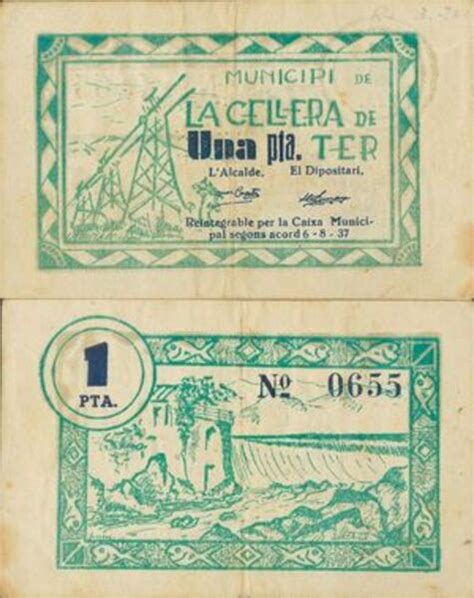 1 Peseta La Cellera De Ter Commune De La Cellera De Ter Numista