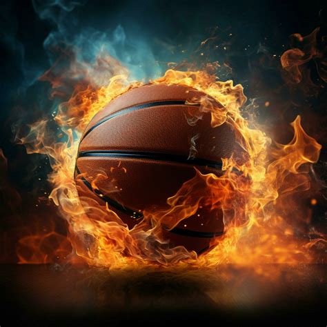 Flaming Basket Charge Intense Ball Movement As Hoop Ignites In