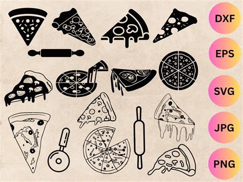 Pizza Svg Bundle Pizza Png Bundle Pizza Slice Svg Pizzas Etsy