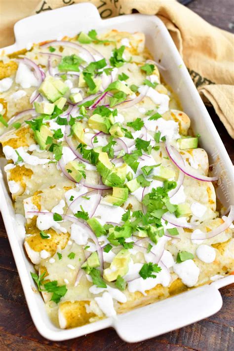 Enchiladas Verdes - Wonderful Chicken Enchiladas with Tomatillo Sauce